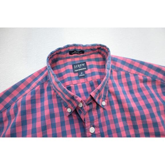 J Crew Flex Wash Dress Shirt Slim Untucked Performance Long Sleeve Mens Medium - Picture 7 of 9